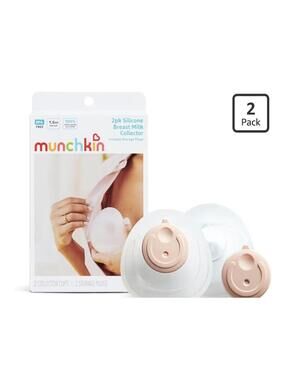 Munchkin Breast Milk Collector Cups with Storage Plug, 2 Pack
